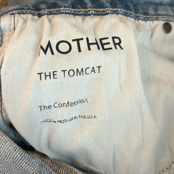 Mother Superior The Tomcat Jeans The Confession Wash Distressed Ankle Crop Sz 30 - Picture 9 of 13